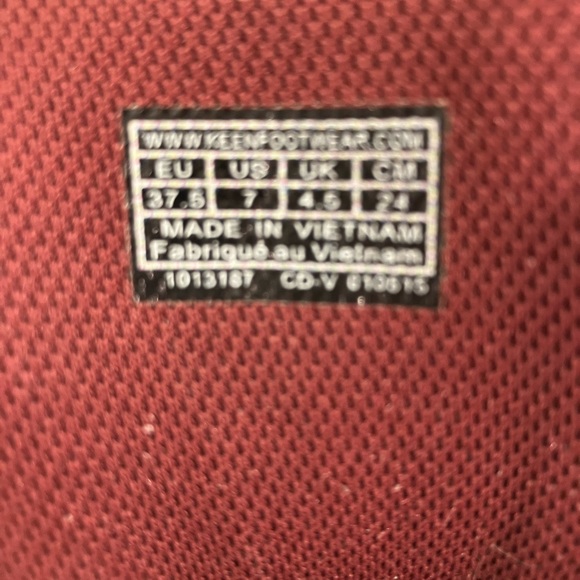 Keen Dry Women’s Size 7 Koven Mid Rise Waterproof Brown Red Hiking Trail Boots - Picture 11 of 11